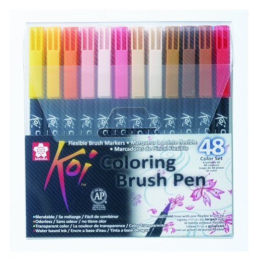 Набір маркерів Koi Coloring Brush Pen 48кол. Sakura