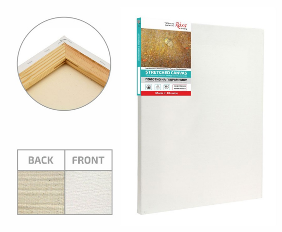 Подрамник 45×80 см модуль №1 среднее зерно акрил хлопок ROSA Gallery