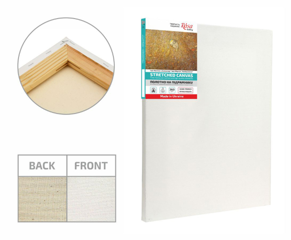 Stretcher frame 45×80 cm, module #1, medium grain, acrylic cotton, ROSA Gallery