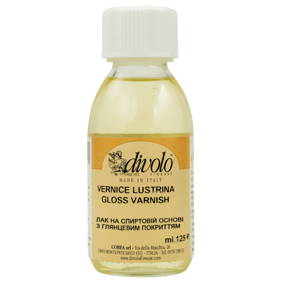 Лак финишный Lustrina глянцевый 125мл Divolo