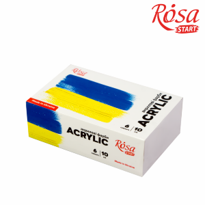 Набор акриловых красок Украина 6×10мл ROSA START