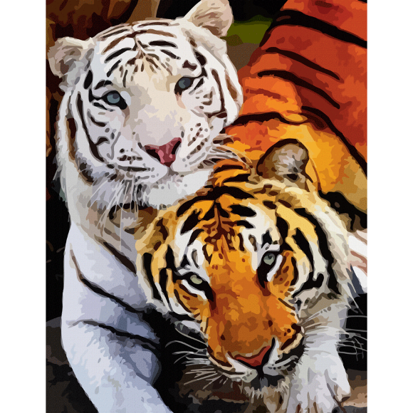 Полотно на картоне с контуром Животные №11 30х40 хлопок акрил ROSA START Полотно на картоне с контуром Животные №11 30х40 хлопок акрил ROSA START