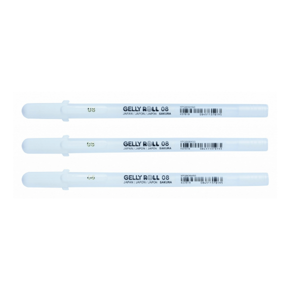 Набор гелевых ручек BASIC MEDIUM 08 Белая 3шт. Sakura Набор гелевых ручек BASIC MEDIUM 08 Белая 3шт. Sakura