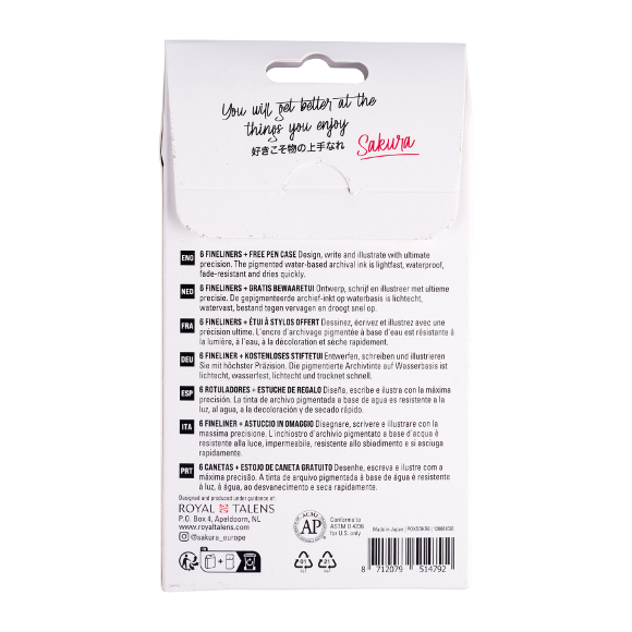 Набор линеров PIGMA MICRON Black Edition, 6 шт.(005-08), черный Sakura Набор линеров PIGMA MICRON Black Edition, 6 шт.(005-08), черный Sakura