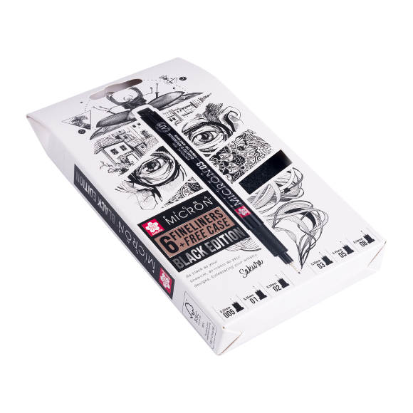 Набор линеров PIGMA MICRON Black Edition, 6 шт.(005-08), черный Sakura Набор линеров PIGMA MICRON Black Edition, 6 шт.(005-08), черный Sakura