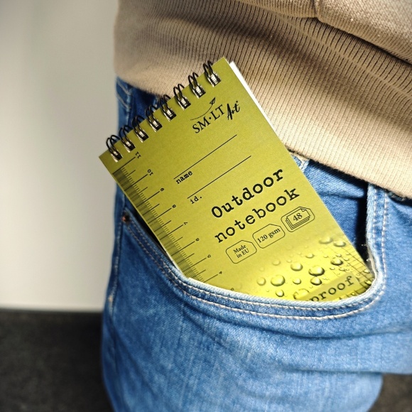 Тактический влагостойкий блокнот 125х75мм 48л. 120г/м2 SM-LT Art