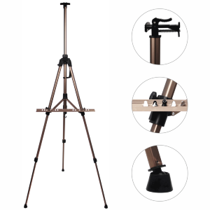 Мольберт-тренога алюминиевая кремовая высота 138см высота полотна 83см (15304) D K ART & CRAFT