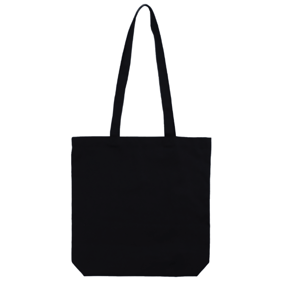 Сумка с дном 38х35х7см ручка 70см черный хлопок 200 г/м2 ROSA Talent