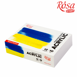 Набор акриловых красок Украина 12×10мл ROSA START