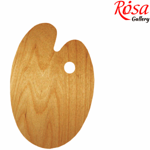Палитра деревянная овальная промасленная эргономичная 25х35см ROSA Gallery