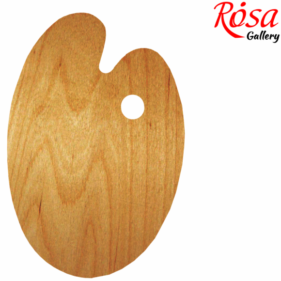 Палітра дерев'яна овальна ергономічна промаслена 25х35см ROSA Gallery Палітра дерев'яна овальна ергономічна промаслена 25х35см ROSA Gallery