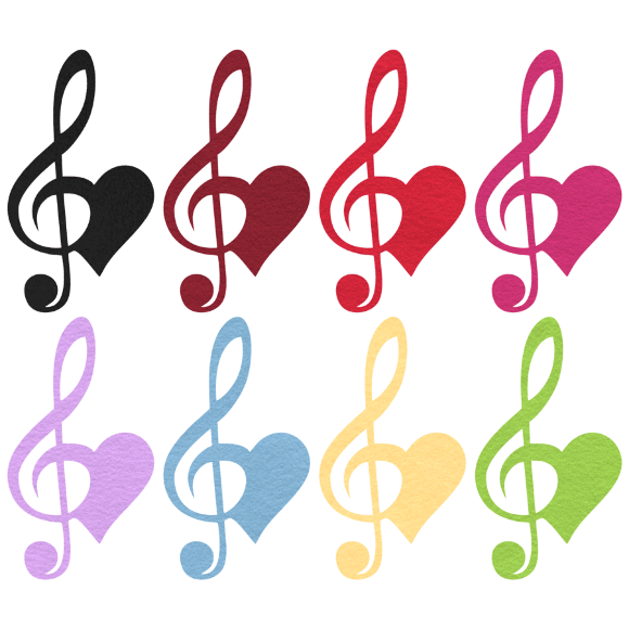 Набор фетровых заготовок „Ноты“ 1, 8шт, ROSA Talent