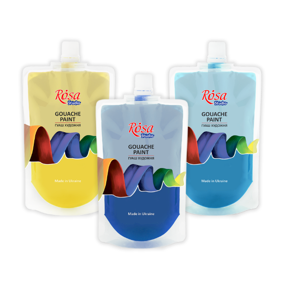 Краска гуашевая Бирюзовая (917) 200мл ROSA Studio