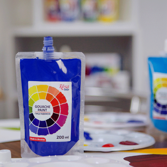 Краска гуашевая Бирюзовая (917) 200мл ROSA Studio