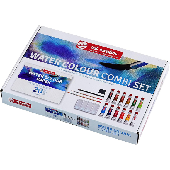 Набор акварельных красок ArtCreation Combiset 12х12мл склейка А4 кисти 2шт карандаш клячка Royal Talens