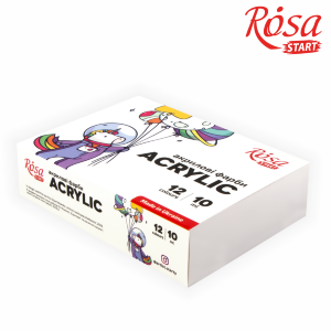 Набор акриловых красок Space Unicorn 12×10мл ROSA START