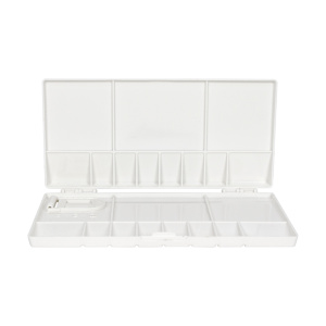 Палитра пластиковая прямоугольная профессиональная складная 20х10х1,8см. DK ART