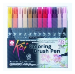 Набор маркеров Koi Coloring Brush Pen 24цв. Sakura Набор маркеров Koi Coloring Brush Pen 24цв. Sakura