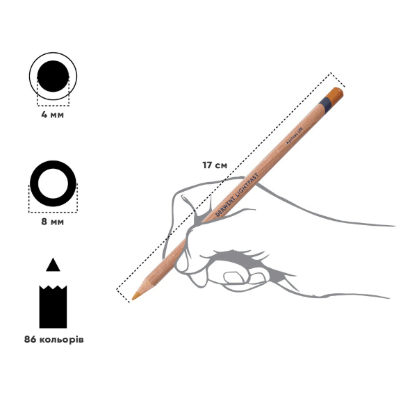 Карандаш масляный Lightfast Оливковая земля Derwent Карандаш масляный Lightfast Оливковая земля Derwent