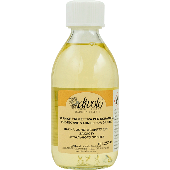 Лак финишный для позолоты глянцевый прозрачный 250 мл Divolo
