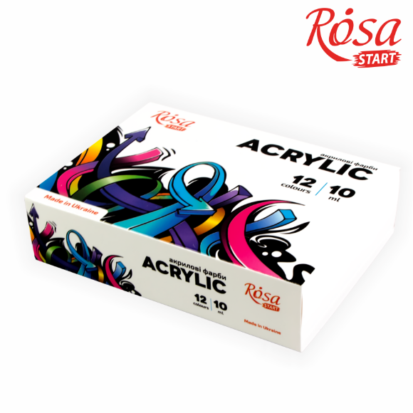 Набор акриловых красок Graffiti 12×10мл ROSA START