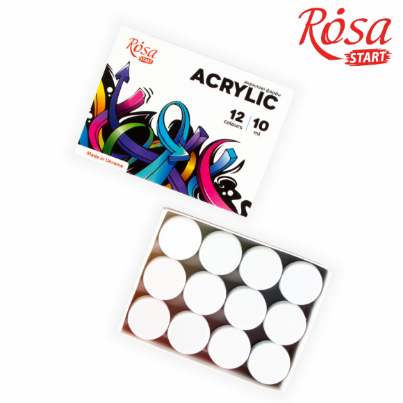 Набор акриловых красок Graffiti 12×10мл ROSA START