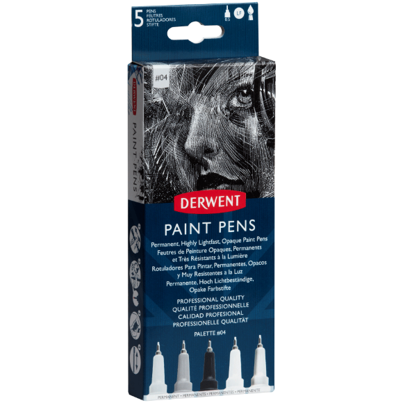 Набор цветных ручек PAINT PEN PALETTE №4, 5шт Derwent