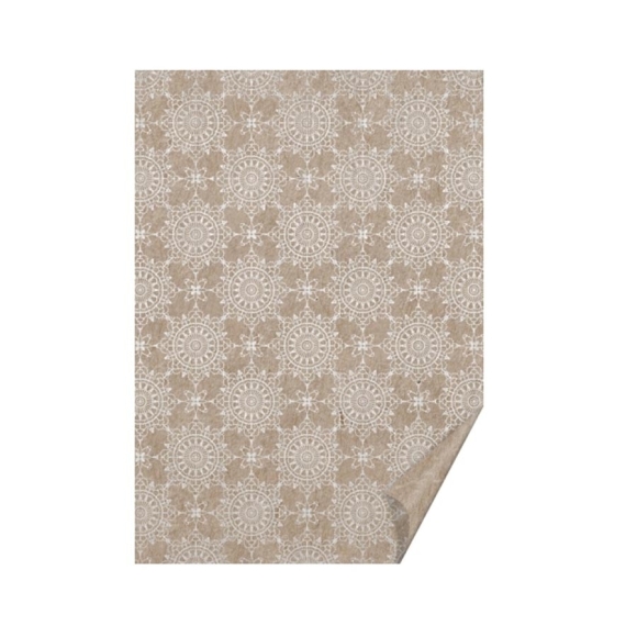 Крафт-картон для дизайну "Сніжинки" А4 (21х29, 7см) Срібний 220г/м2 Heyda