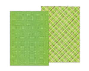 Бумага с рисунком "Клеточка" А4(21х29,7см) двухсторонняя Зеленая 300г/м2 Heyda