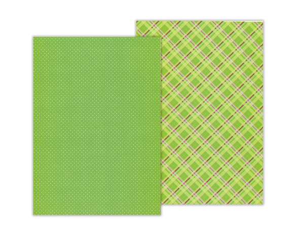 Бумага с рисунком "Клеточка" А4(21х29,7см) двухсторонняя Зеленая 300г/м2 Heyda