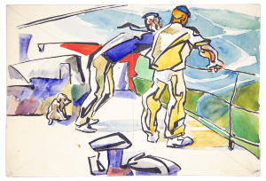 Акварель Моряки, художник Туранський Олександр - продано Акварель Моряки, художник Туранський Олександр - продано