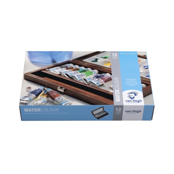 Набор акварельных красок VAN GOGH 12х10мл кисти - 2шт палитра Royal Talens