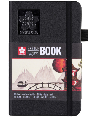 Блокнот Sakura Sketch А6 (9х14см) 140 г/м2 80 л кремово-белый Sakura