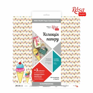 Набор бумаги для скрапбукинга „Cake delicious“ двуст. 30,48х30,48см 200г/м2 16л. ROSA TALENT