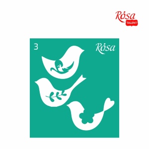 Трафарет многоразовый самоклеящийся №03 9×10см Цветы ROSA Talent