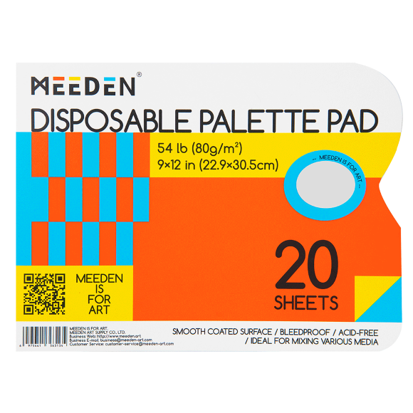 Палитра бумажная универсальная 20 листов 23×30см MEEDEN Палитра бумажная универсальная 20 листов 23×30см MEEDEN