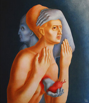 Painting Strange heart, artist Pronkina Elena - sold Painting Strange heart, artist Pronkina Elena - sold