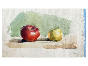 Акварель Яблочки, художник Кокин Михаил Акварель Яблочки, художник Кокин Михаил