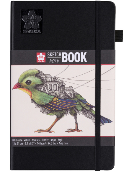 Блокнот Sakura Sketch А5 (13х21 см) 140 г/м2 80 л кремово-белый Sakura Блокнот Sakura Sketch А5 (13х21 см) 140 г/м2 80 л кремово-белый Sakura