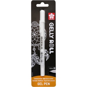 Ручка гелевая Gelly Roll BASIC MEDIUM 08 Белая в блистере Sakura