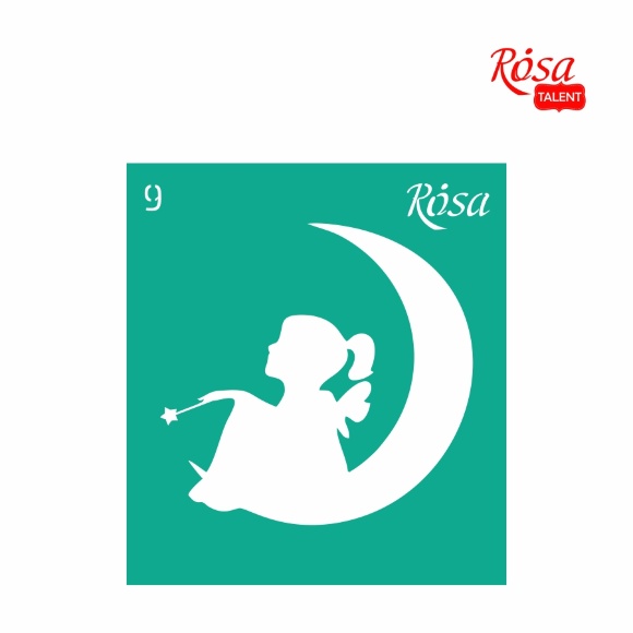Трафарет многоразовый самоклеящийся №09 9×10см Love ROSA Talent