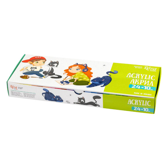 Набор акриловых красок Cats 24×10мл ROSA Kids Набор акриловых красок Cats 24×10мл ROSA Kids