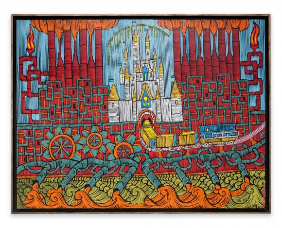 Painting Disneyland, artist Barbudaz Sh - sold