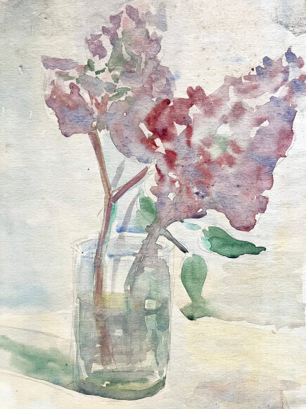 Акварель Сирень, художник Кокин Михаил Акварель Сирень, художник Кокин Михаил