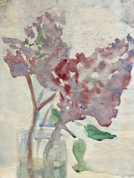 Акварель Сирень, художник Кокин Михаил Акварель Сирень, художник Кокин Михаил