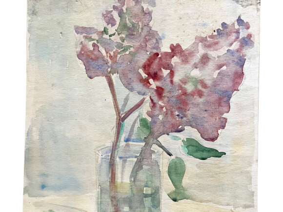 Акварель Сирень, художник Кокин Михаил Акварель Сирень, художник Кокин Михаил