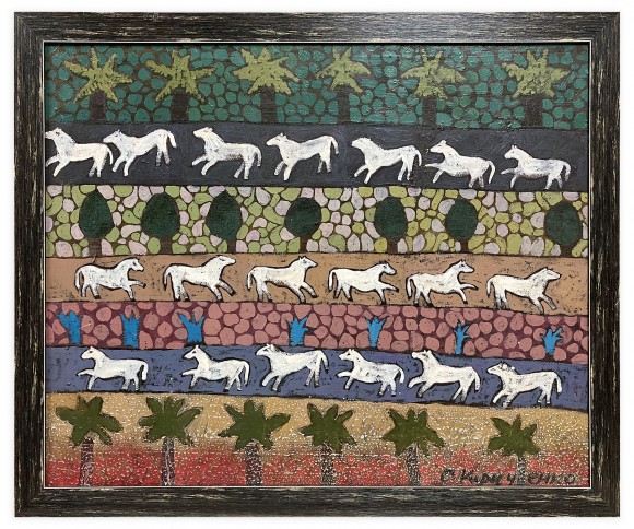 Painting White Horses, artist Kirichenko Sergey - sold