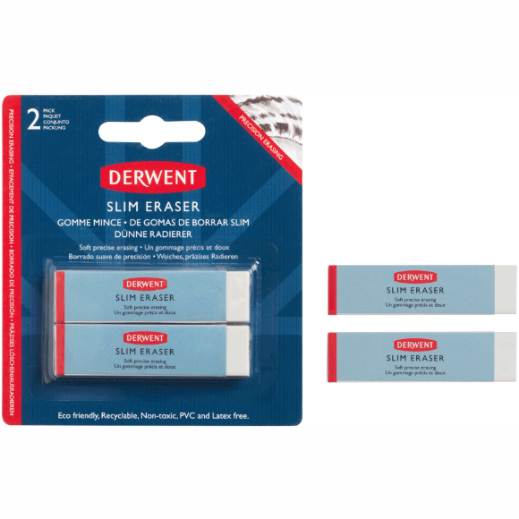 Набор ластиков Slim 2шт Derwent