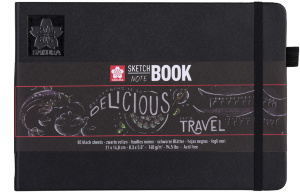 Блокнот Sakura Sketch А5 (14,8х21 см) 140 г/м2 80 л черный Sakura