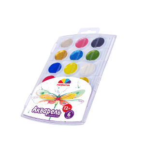 Набор медовой акварели Творчество 12+6 цв. перл. без/кисти ГАММА’UA